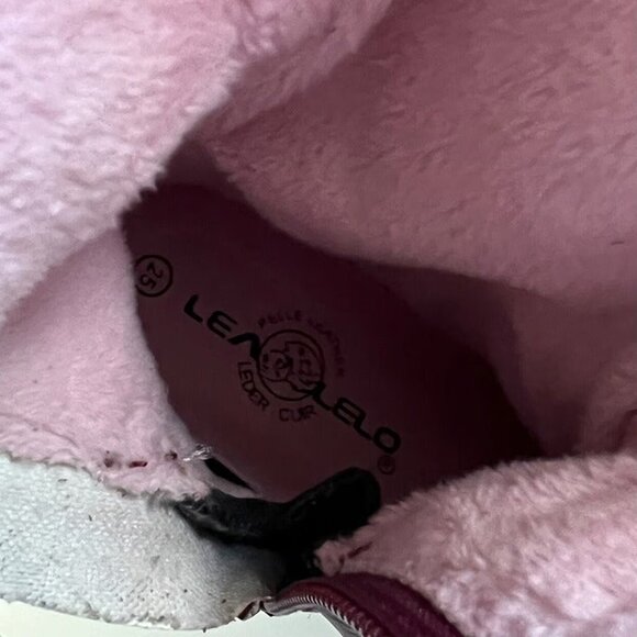 Lea Lelo Sz 25 Purple Tall Leather Boots - Picture 6 of 7